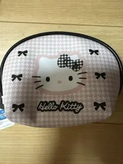 ハローキティ チェック柄ポーチ