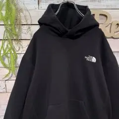 希少XXL✨ノースフェイス Square logo Hoodie ブラック