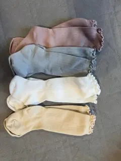 ベビー靴下 フリル付き 4色セット