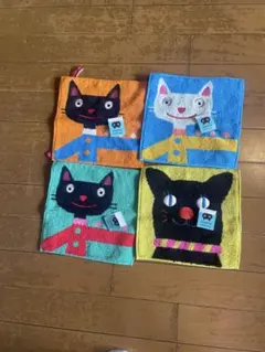 マタノアツコさんタオルハンカチ　４枚セット