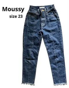 ⭐️美品⭐️MOUSSY ブルー スキニーデニム　フリンジ