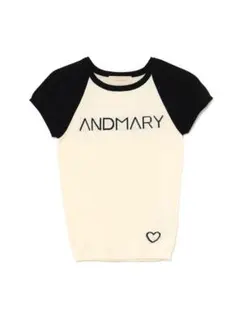 andmary Mary logo knit tops ivory アイボリー - メルカリ