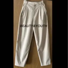 ♡美品♡ BEAUTY&YOUTH ベージュ タック入り カジュアルパンツ