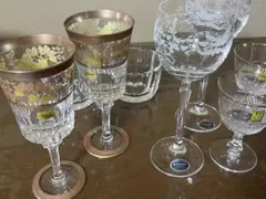 24金の金彩の有るワイングラス。6個セット - メルカリ