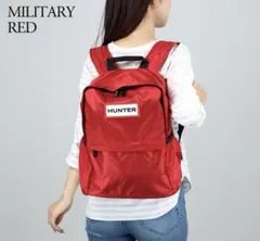 【未使用】HUNTER ハンター ナイロン バックパック リュック 赤のサムネイル