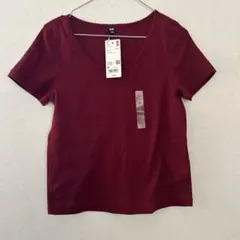 신품・태그 첨부 UNIQLO 리브 미니 T 다크 브라운 M 유니클로