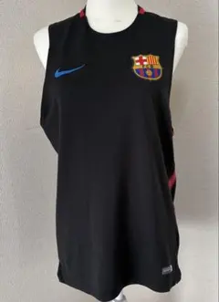 【訳あり】ナイキ FCバルセロナ トレーニング タンクトップ Mサイズ 黒