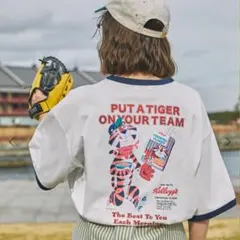 Kellogg's リンガーＴシャツ ケロッグ モノマート ヴィンテージ風 半袖