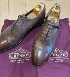 GRENSON ビジネスシューズ ブラウン ストレートチップ　7 1/2Eサイズのサムネイル