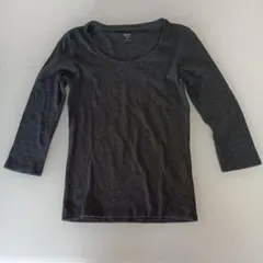 ダークグレー 七分袖 Tシャツ Sサイズ UNIQLO