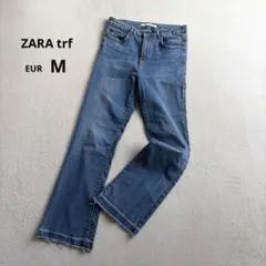ZARA trf ザラトラファルック デニム ジーンズ フリンジ 水色 Mのサムネイル