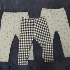 ☆美品☆　UNIQLO レギンス 3点セット 星柄 チェック柄のサムネイル