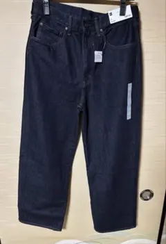 未使用 GU ジーユー バギージーンズ NAVY ネイビー 濃紺 30インチ