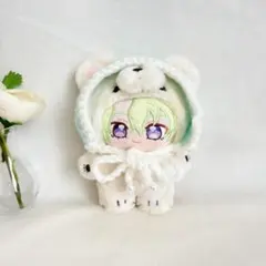 ヘッドドレス ぬい服 耳出し いつぬい フリル レース 水色