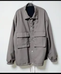 ジーユーGU ブラウン カジュアルジャケット 2ポケット XL　大きめ メンズ