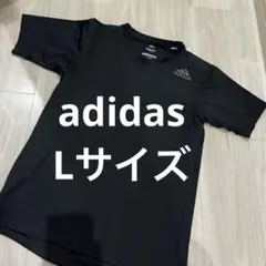 adidas 半袖 Tシャツ　レディース　Lサイズ　ポリエステル　速乾素材