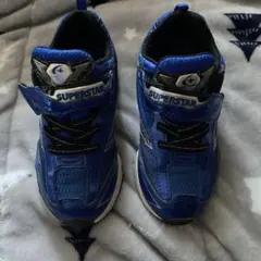 SUPERSTAR 青 キッズシューズ 18.0