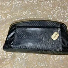 クラッチバッグ　着物用　本革製品　紺色