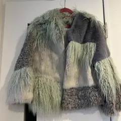 パッチワークファーコート ショートコート