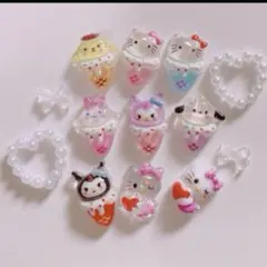 アイスクリーム キティ マイメロ シナモン シナモロール ポムポムプリン ネイル