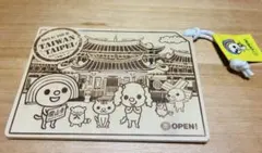 OPENちゃん 木製絵はがき 台湾 龍山寺 ①