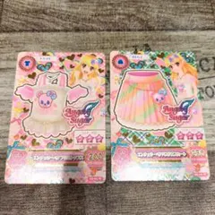【最終値下げ】アイカツカード　エンジェリーベアトップス&スカートセット
