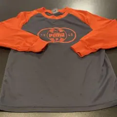 PUMA 長袖カットソー オレンジ/グレー