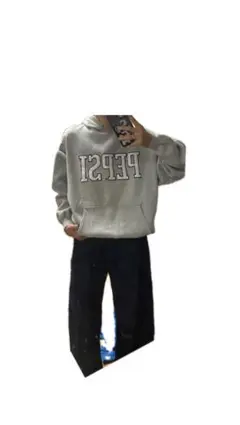 90s希少PEPSI グレー パーカー XL