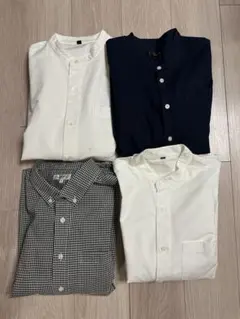 スタンドカラーシャツ4点セット