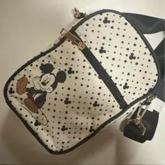 ミッキーマウス ドット柄 ショルダーバッグ