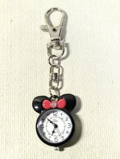 【ELITE】新品·未使用 ミッキーブラックキーホルダー 稼働品