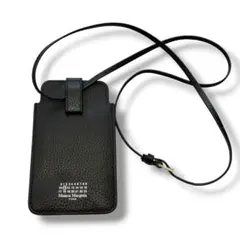極美品◆Maison Margiela フォンケース ネックポーチ ブラック