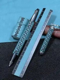 革軸シャーペン 姫路レザー 牛革 本革 検索用 野原工芸 工房楔 クラフトエー