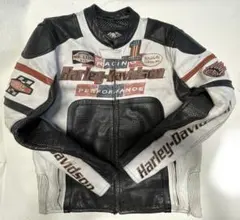 Harley-Davidson レーシング レザージャケット革ジャンサイズ表記無