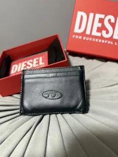 【美品】DIESEL カードケース ブラック グリーン 箱付き