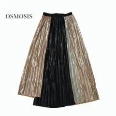 美品　OSMOSIS　プリーツスカート　ウエストゴム　3色　アシンメトリーのサムネイル