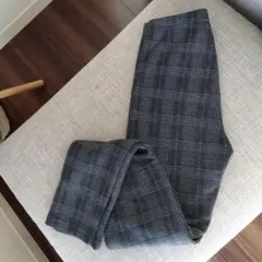 グレー チェック カジュアルパンツ Sサイズ