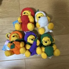 プーさん フルーツコスチューム ぬいぐるみ 5体セット
