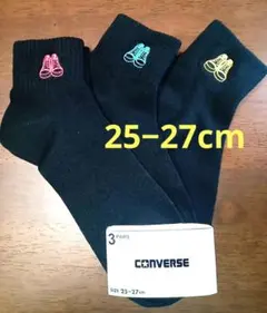 コンバース①①　25−27cm CONVERSE メンズソックス 3足セット