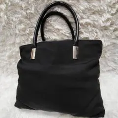 グッチ ハンドバッグ キャンバス レザー ブラックのサムネイル