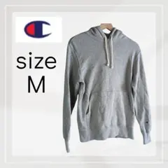 Champion チャンピオン グレー フード付きパーカー M スウェット