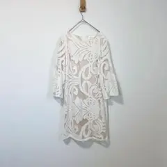 エアリーフェアリー ワンピース ベルスリーブ レース S オフホワイトのサムネイル
