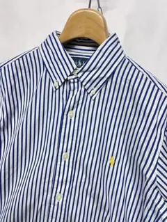 綺麗 ラルフローレン classic fit B/D 半袖シャツ ストライプ S
