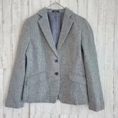 コムサイズム ジャケット ウール混 グレー ヘリンボーン M フォーマル
