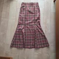 GU　マーメードスカート　チェック柄 L サイズ