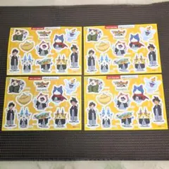 美品】セブンイレブン限定 妖怪ウォッチ ステッカー ４枚 A5サイズ