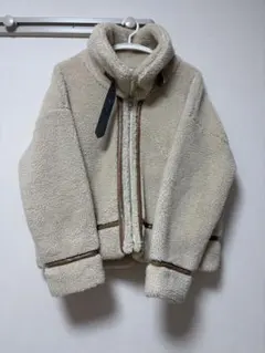 ボアジャケット ハイネック(クリーム色)