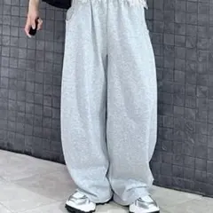 【新品タグなし】【接触冷感】スウェットコクーンタックパンツ