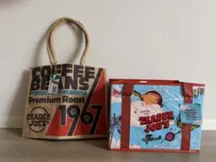 Trader Joe's 自立型折りたたみBoxと箱型ジュートエコBagのセットのサムネイル
