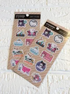 サンリオキャラクターズ　ステッカー　シール　ラベル風　セリア　シール帳